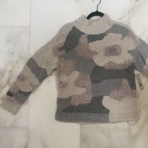 Nic & Zoe Fur Patch Sweater M